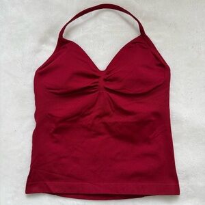 Red Impact Strappy Halter Top Size Small